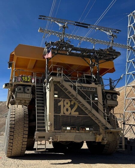 image by liebherrusa containing truck, vehicle, drive, power line, equipment