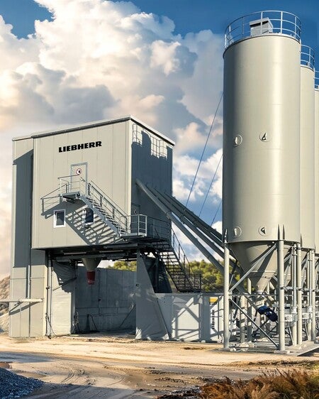 image by liebherrusa containing tank, building, silo, sky, cloudy