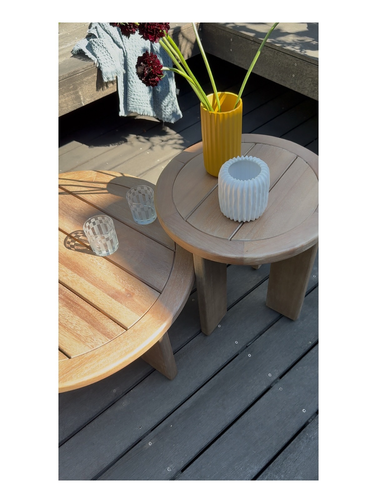 Daphne Solid Wood Outdoor Coffee & Side Table Set | Article
