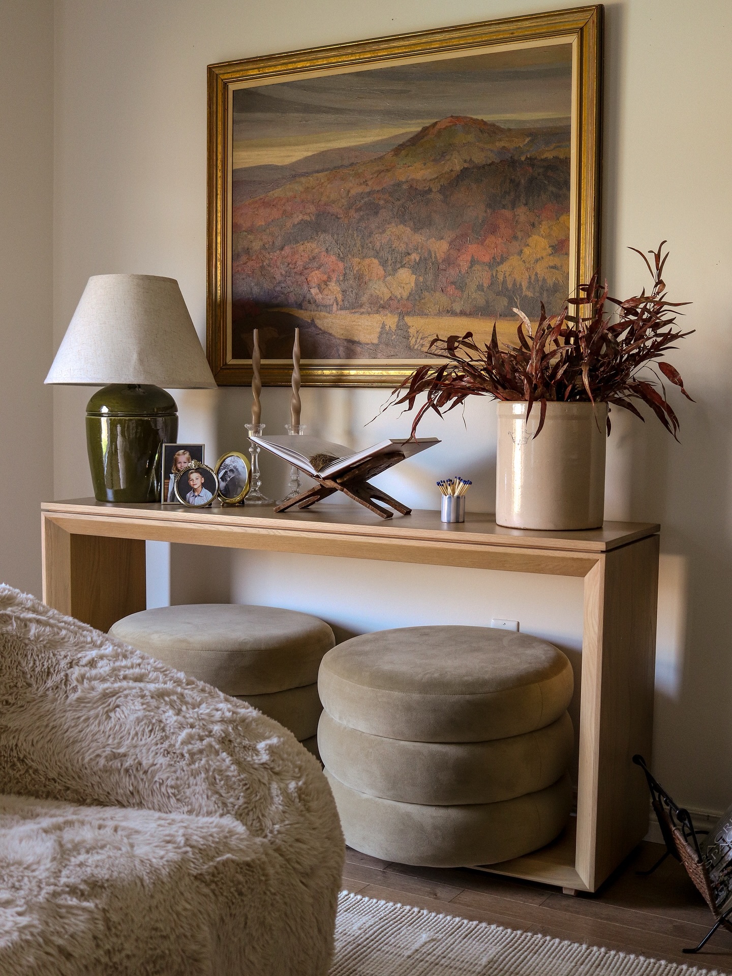 Suri White Oak Wood Rectangular Console Entryway Table | Article