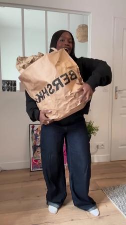 Jeans baggy fit à revers