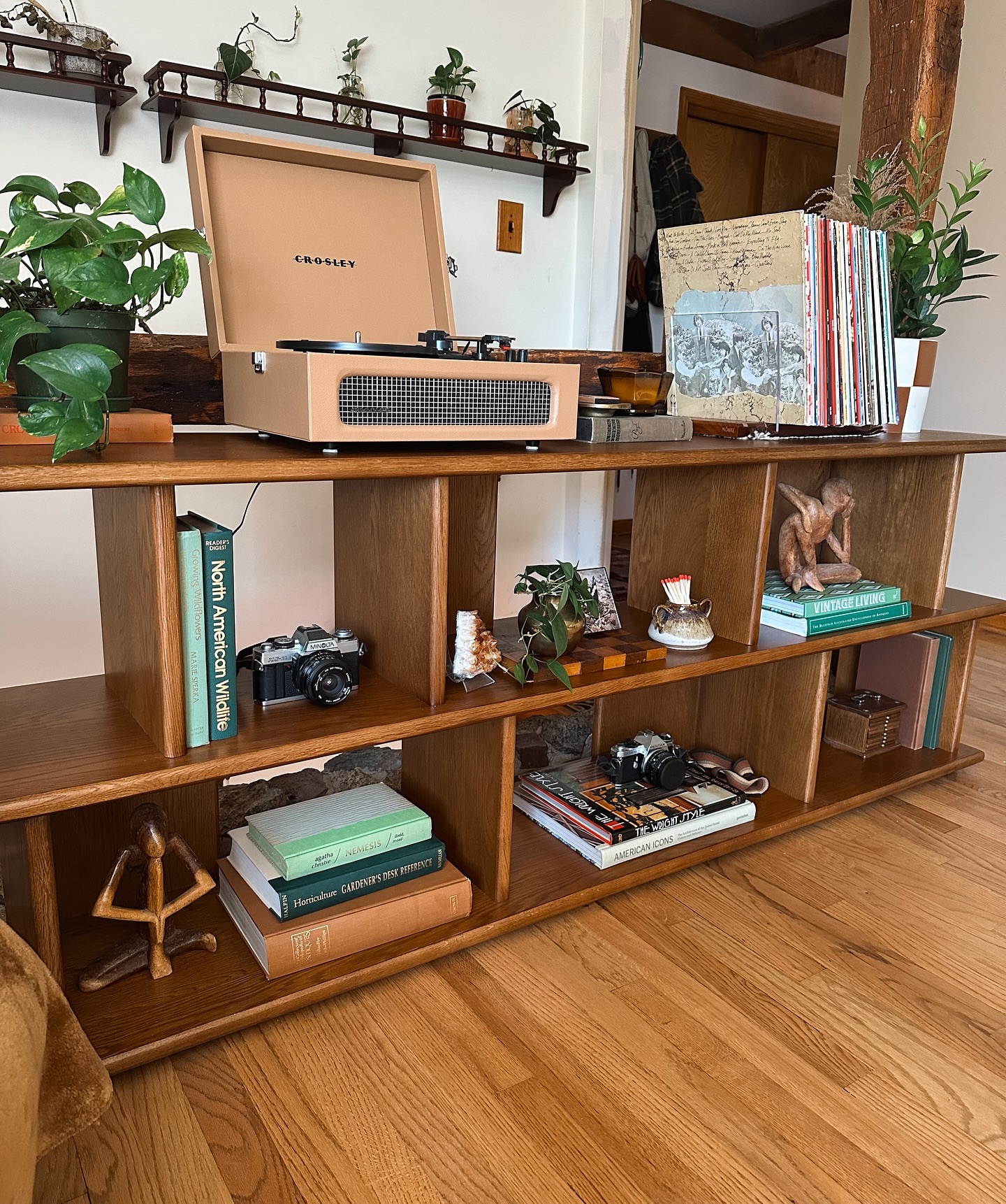 Lafora Natural Oak Wood Bookcase w/ Open Storage | Article