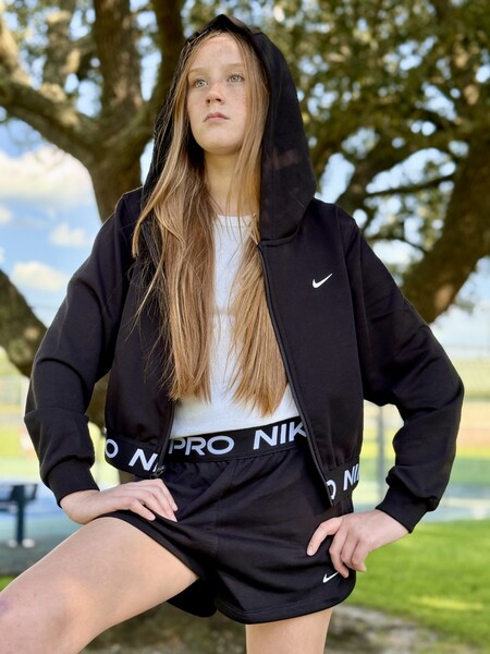 Jacket Nike Crop Zip Hoodie Crop Top Fleece Nike Pro Training