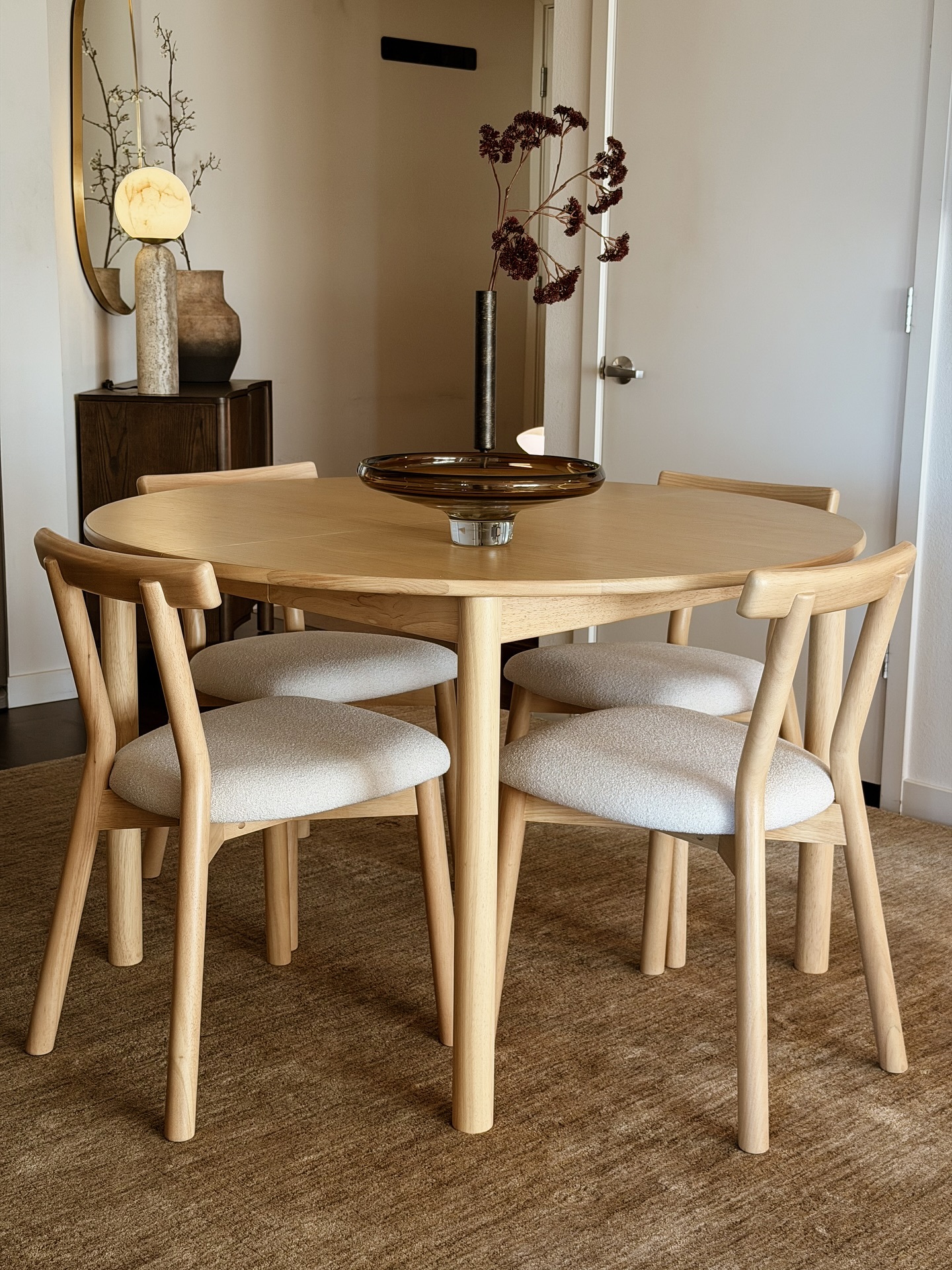 Ulka Oak and Ratine Ivory Dining Chair | Article