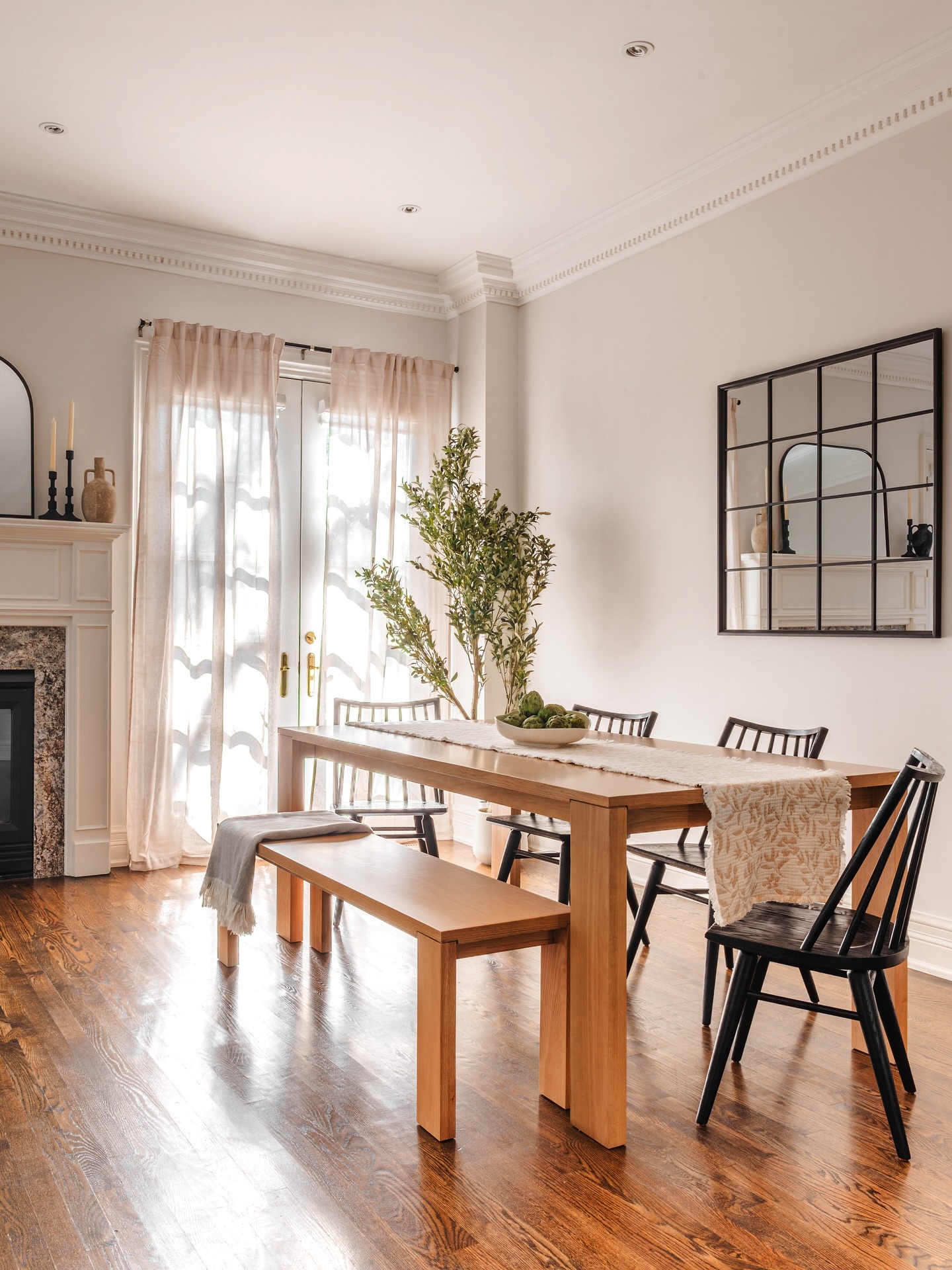 Dako Natural Oak Wood Dining Bench | Article