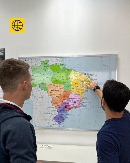 image by liebherrcareers containing map, man, whiteboard, point, world