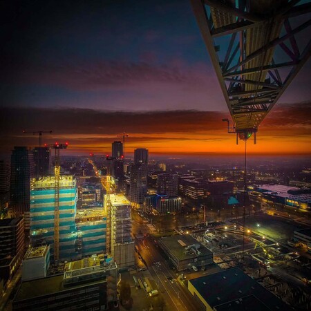 image by anonymous containing city, building, night, sunset, city skyline