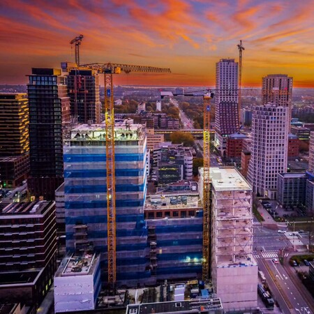 image by anonymous containing building, city, skyscraper, sunset, tower