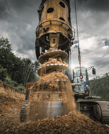 image by liebherrusa containing land, dozer, dirt, machine, excavator