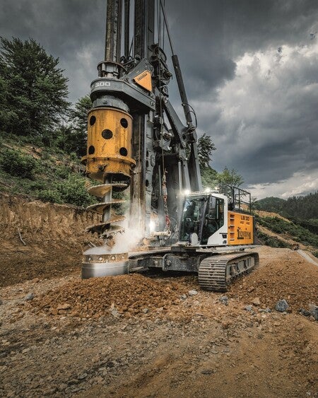 image by liebherrusa containing land, dozer, excavator, dirt, machine