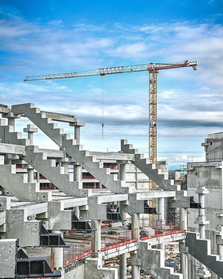 image by liebherrconstruction containing building, build, crane, concrete, construction site