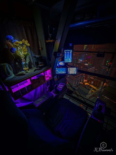 image by anonymous containing room, dark, person, aquarium, computer