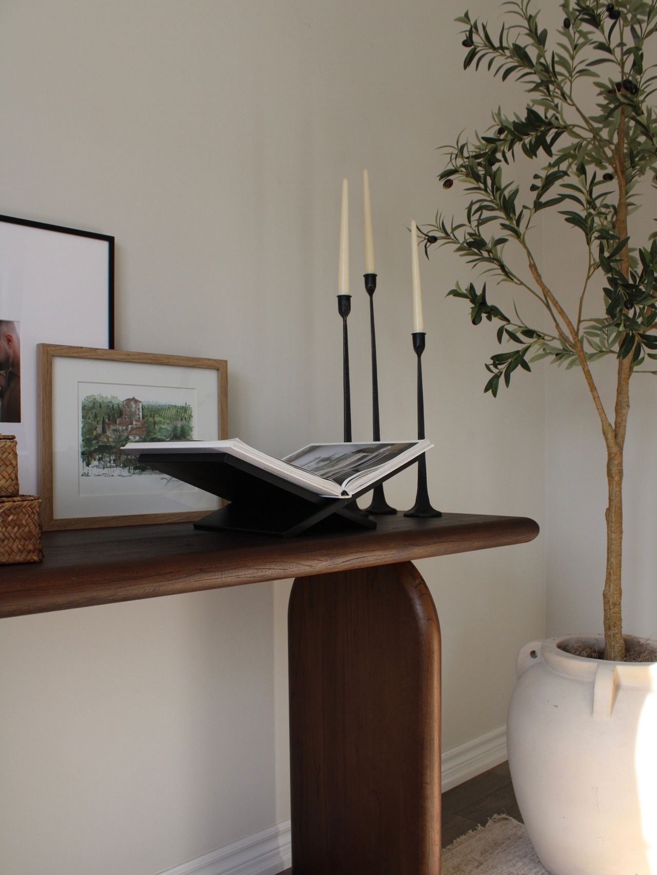 Lloyd Warm Brown Console, Japandi Style | Article