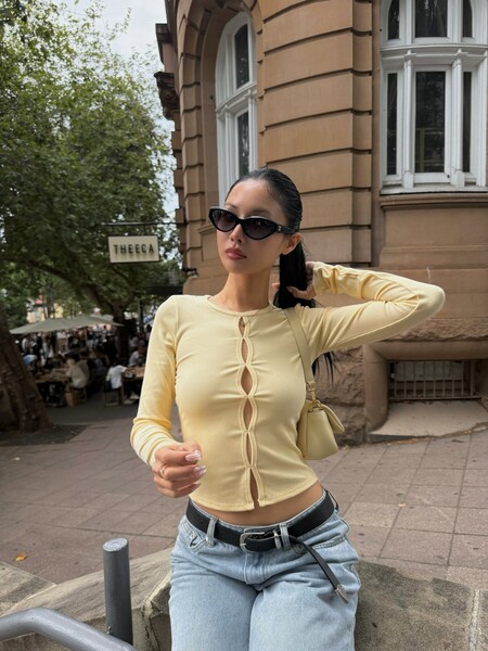 Dreamlight Long Sleeve Top - Candlelight Yellow | ALO