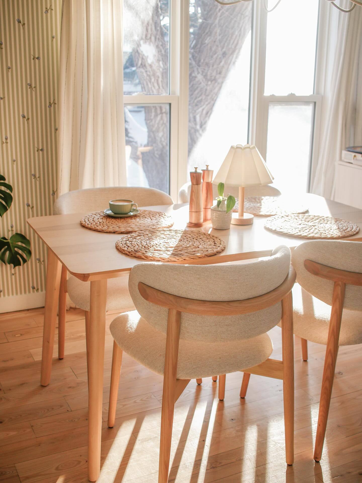 Odin White Oak and Camelia Ivory Dining Chair | Article