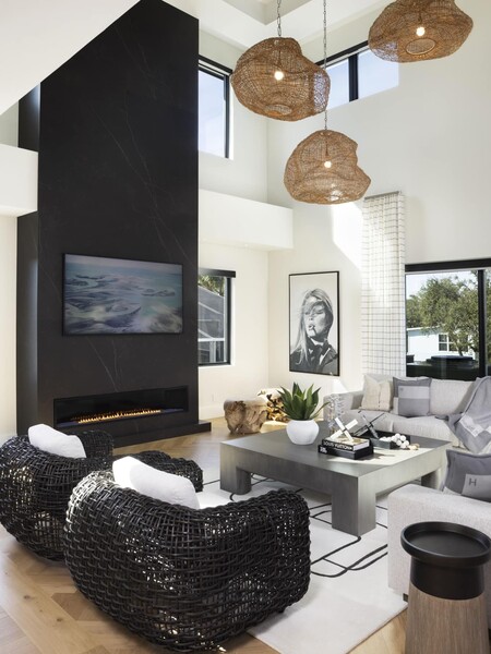 Split rattan open weave in a natural finish hand-formed over a