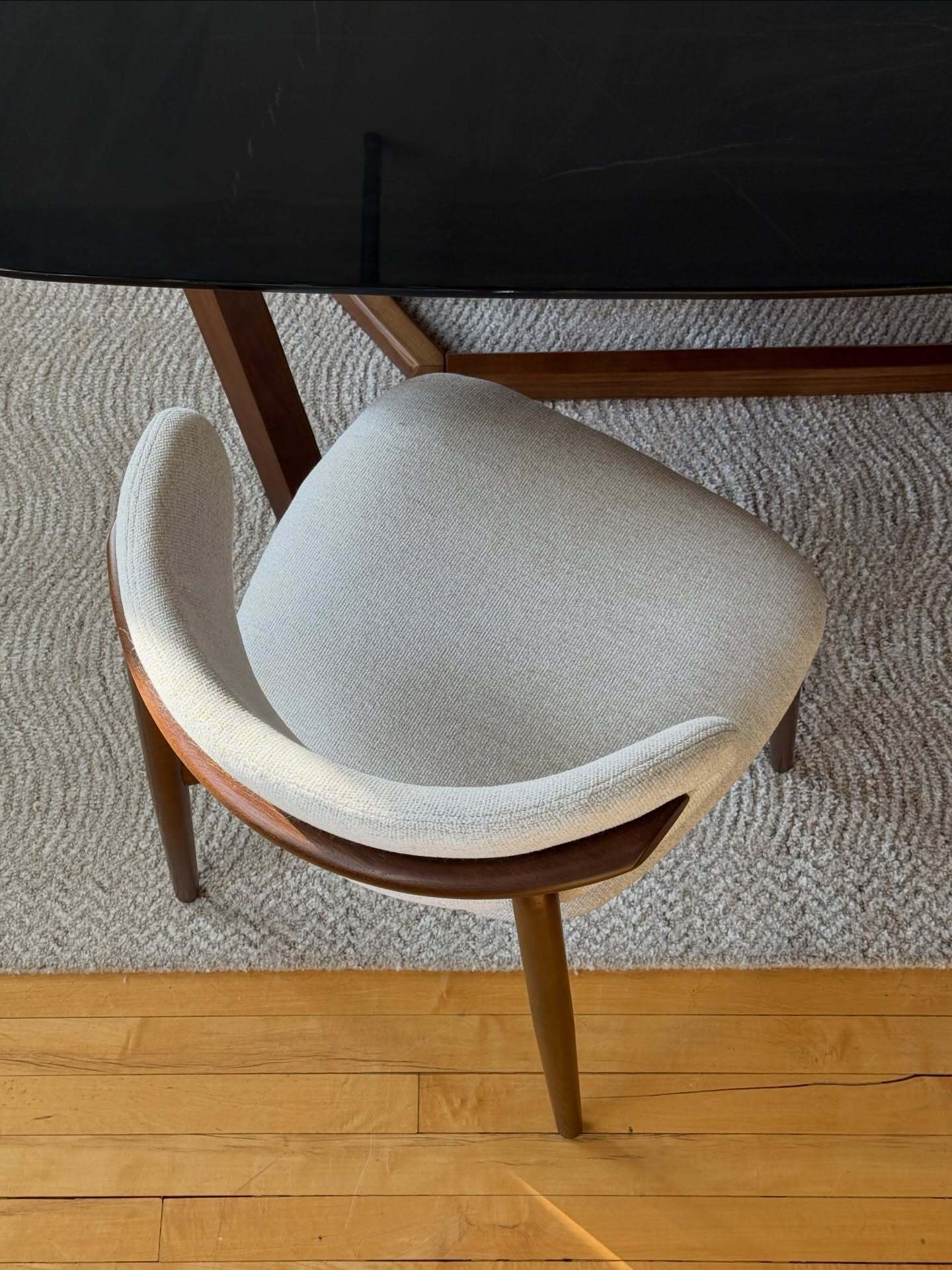 Odin Walnut and Camelia Ivory Dining Chair | Article