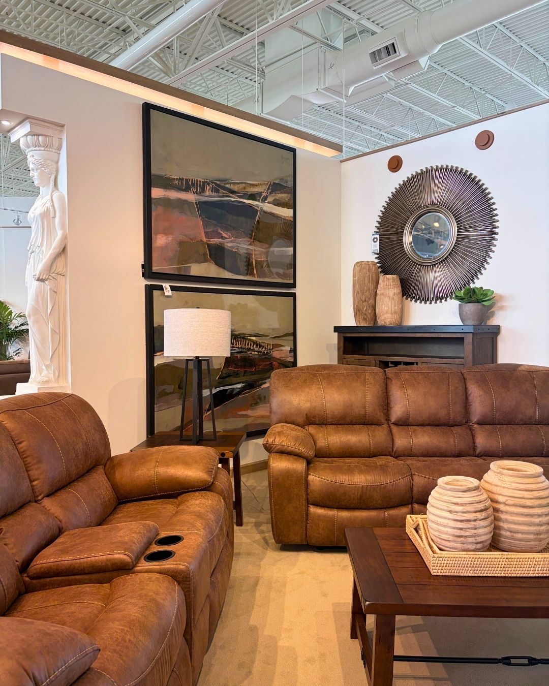 Cindy Crawford Alpen Ridge Tan Beige,Brown Microfiber Glider