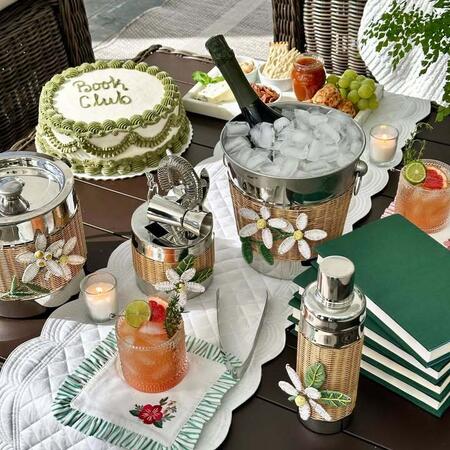 image by At Home containing table, cake, drink, food, plate