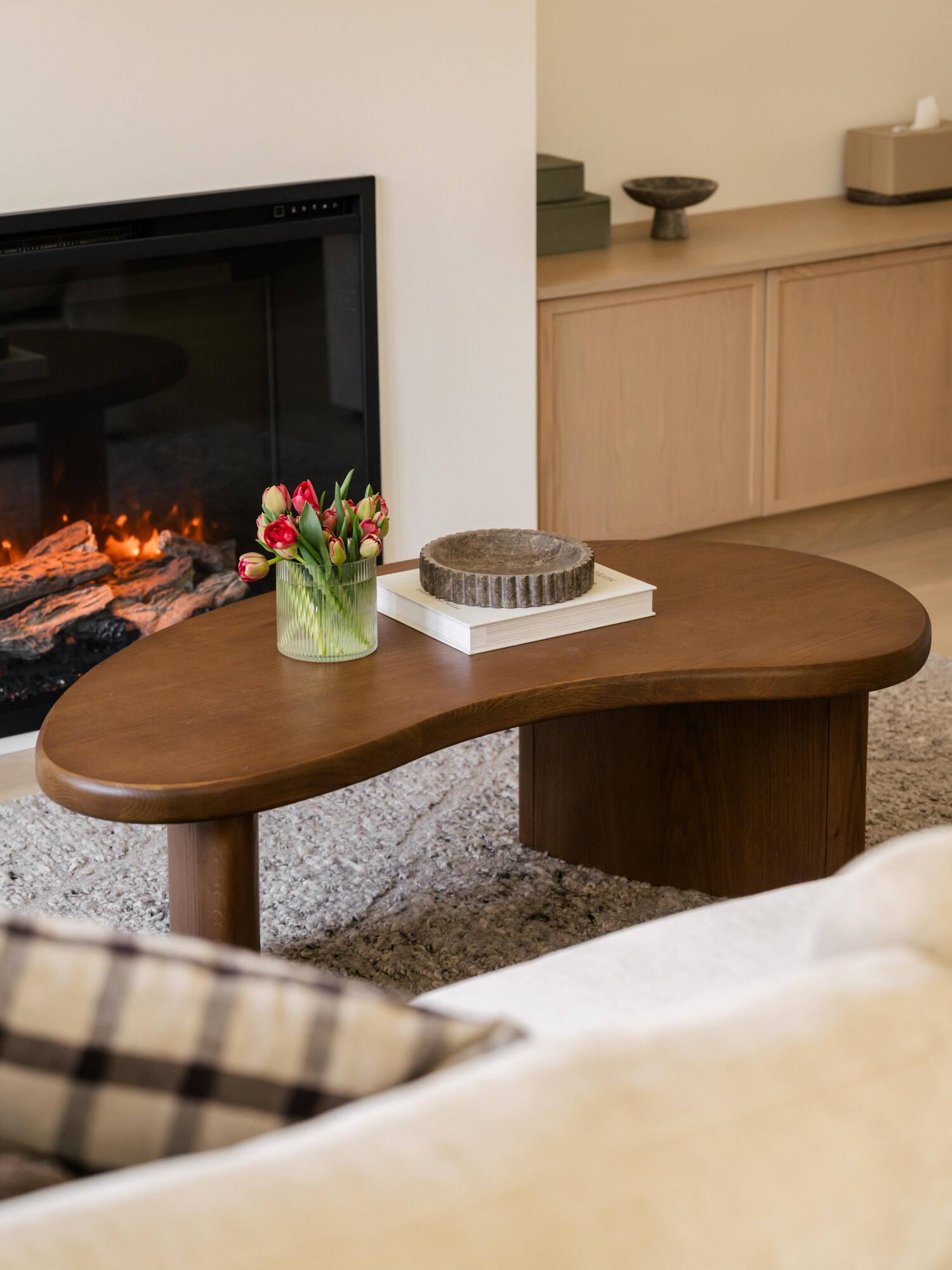 Neah Black Solid Wood Coffee Table, Scandinavian Style | Article